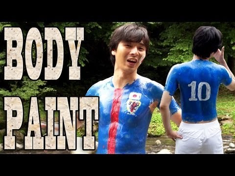 Body paint is not peeling. Invade London