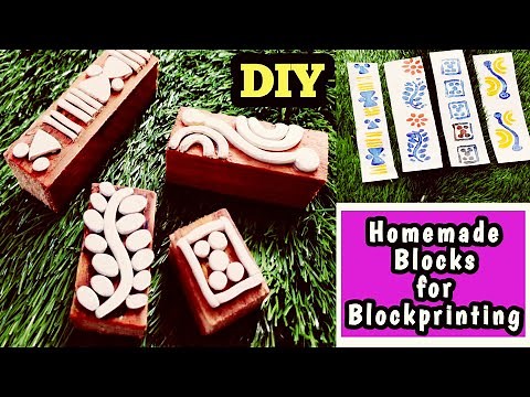 DIY Blocks for Blockprinting | How To Make Stamps At Home |Easy Block Printing
