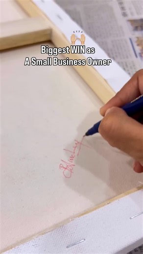 अद्वैत by Bhavna | Artist on Instagram: "Biggest win as a small business owner: creating art from scratch and signing your own canvas on New Year"