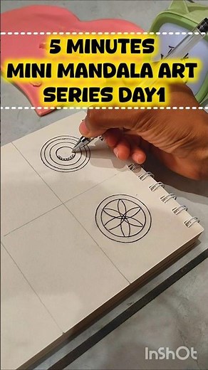 5 Minutes Mini Mandala Art 🌸 | Day 1 Easy Mandala Drawing for Beginners