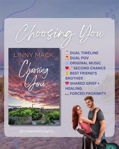 💙Choosing You - Book Review 💙 Thank you author Linny Mack (@Linny Mack | Romance Author ) for this ARC🫶🏻 Loved this one! I’ve been loving the Cape May series, so I was so excited to get Melanie’s story in Choosing You! Melanie, the FMC, is in her 40s and still carrying the weight of losing her best friend years ago. She takes care of everyone else but quietly puts herself last. Watching her struggle with old dreams, jealousy, regret, and the fear that it might be “too late” for her was so re