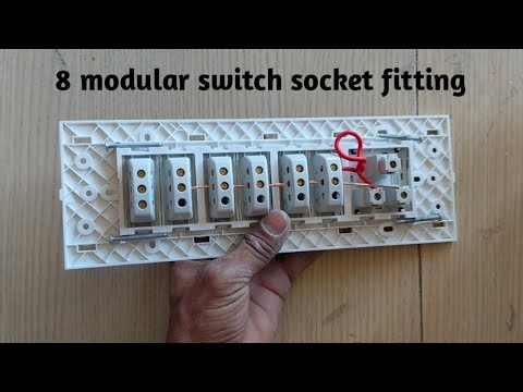 8 modular sheet main switch socket fitting aur wiring kaise kare ||