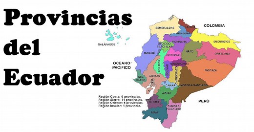 Lista de Provincias y sus Capitales del Ecuador » Ecuador en Línea