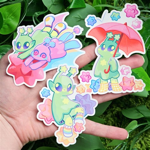 Cute Alien Stickers! - Etsy