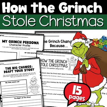 How the Grinch Stole Christmas | How the Grinch Stole Christmas ELA Activities