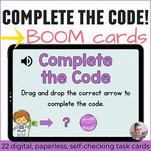Space Directional Coding Activities Digital Task Cards with Boom Cards