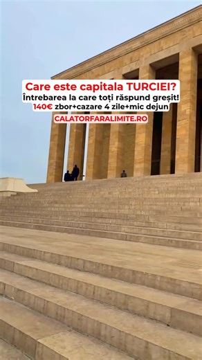 Călător fără limite on Instagram: "Ai ofertă de vacanță în capitala Turciei cu 140€ pentru 4 zile #vacanta #vacantadevis #turcia #ankara #calatorii"