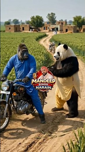 Gorilla and Panda funny part57 #Punjabi #shorts #funny #comedyWelcome to MNarainandeep Singh Narain