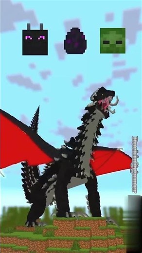Minecraft Evolution Animation (Ender Dragon X Zombie X Ender Dragon Egg) 🚀 #minecraft #evolution