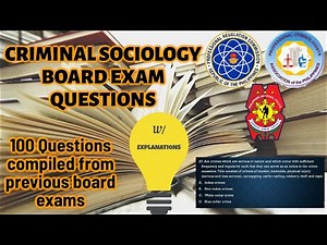 Criminal Sociology Review Questions | Criminology Licensure Examination