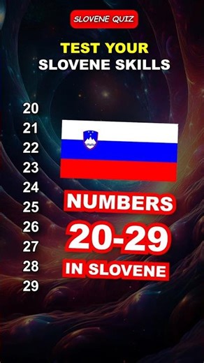 Learn Slovene: Numbers 20-29 | Quiz