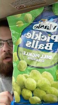 Trying Vlasic’s Corn Ball Pickle Balls! Yum these were so good taste just like a jar of pickles.😋