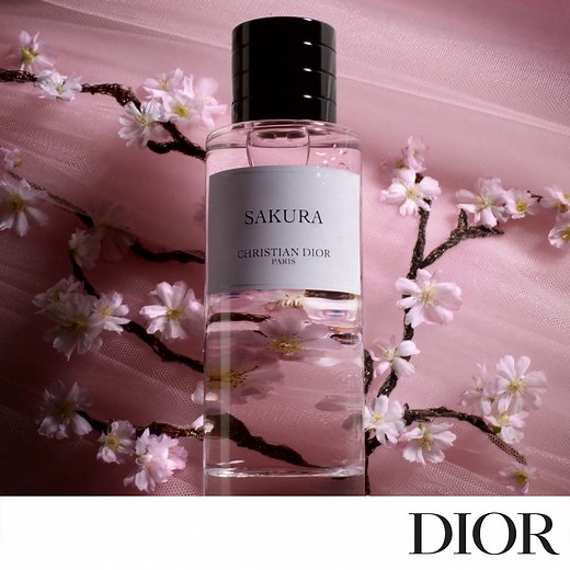 LA COLLECTION PRIVÉE CHRISTIAN DIOR – SAKURA Sakura is a poetic floral-musky silhouette, where beautifully split cherry blossoms caress the skin with the softness of a silk sheeve, embroidered with a delightfully almondy-powdery note. #sakura #diorlacollectionprivée #diorcouturierperfumer Dior Beauty members receive complimentary shipping on any order. | Dior