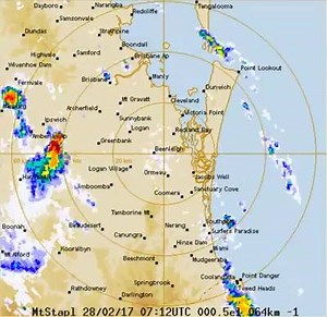 Brisbane radar right now. Warnings: http://www.bom.gov.au/qld/warnings/ Forecast on 7 News at 6pm. #bneweather #7News | 7NEWS Brisbane