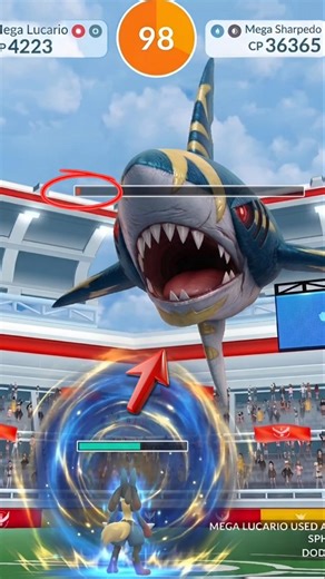 Destroy Mega Sharpedo Using Single Pokémon #shorts #battle #pokemon #ultragoo #catch #mega #fight