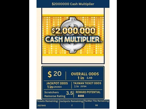 “SCRATCHERS REMORSE Ticket Review $20 $2,000,000 Cash Multiplier MI Game No.608”