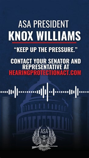 1K views · 37 reactions | ASA President Knox Williams provides an update on the Hearing Protection Act with Gun Talk: “We have to keep the pressure up.” Contact your Senator and Representative today and urge them to support this critical legislation.  HearingProtectionAct.com | American Suppressor Association | Facebook