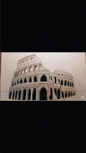 Colosseum Drawing #art #shorts #viral #subscribe #colosseum #artist #art #drawing