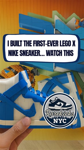 RareKicks NYC | Nike Dunk & AF1 Custom Sneaker Artist on Instagram: "TIMELAPSE MINI: I built the first-ever LEGO × Nike set and watching this come together brick-by-brick was so satisfying 😮‍💨👟🧱 You might spot this Lego piece in the back of a lot of my vids & it’s one of my favorite apartment decorations! Save this to see the build come together #SneakerDesign #LEGOBuild #DunkLow #CustomSneakers #SneakerArt TimeLapseReel RareKicksNYC DesignProcess NikeDunks SatisfyingVideos CreatorReels Snea