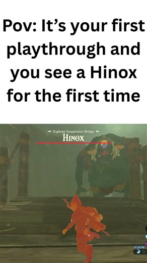 First time seeing a Hinox: #botwshorts #zelda #helloneighbor #funny