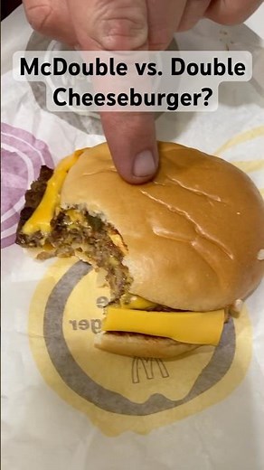 McDouble versus double cheeseburger ￼What do you think? #McDonald’s #Cheeseburger #Short #viral