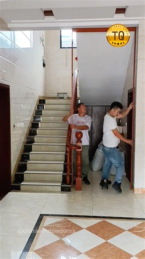 1.3M views · 11K reactions | Install a folding door for stairs.#foldingdoor #slidingdoor #aluminumwindows #windows #windowfactory #love #homedecor #outdoortiles #safetydoor #carporch #patio #houserenvation | chinawindowdoors | Facebook