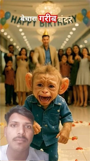 गरीब बंदर#monkey #बंदर #greenscreen #funny #shorts