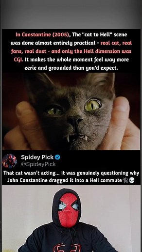 In Constantine (2005), The "Cat to Hell" Moment Was Practically Done