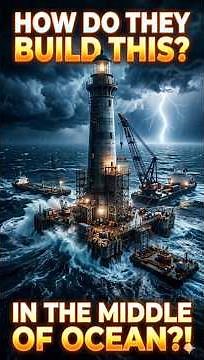 How Lighthouses Are Built in the Middle of the Ocean 😱 #shorts