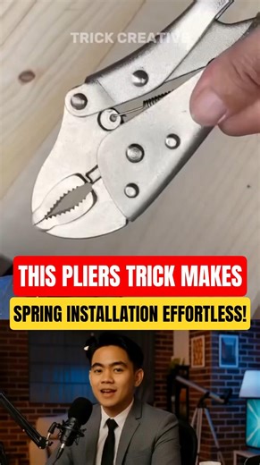 This Pliers Trick Makes Spring Installation Effortless! #lifehacks #creative #diy #shorts
