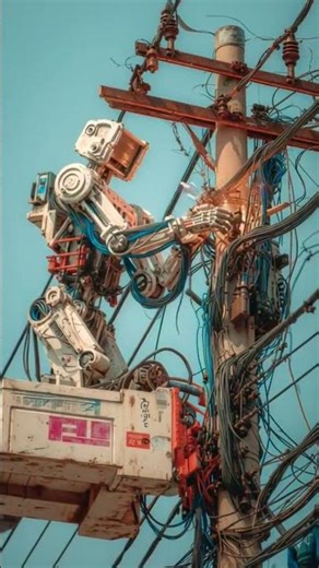 China🇨🇳 first robot electrician 🇨🇳🤖😱
