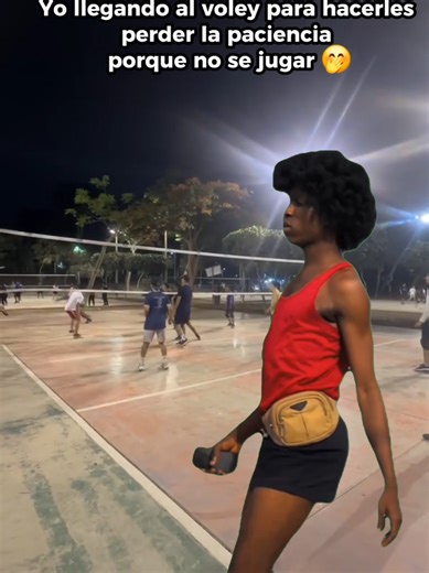 Yo llegando al voley para hacerlos perder