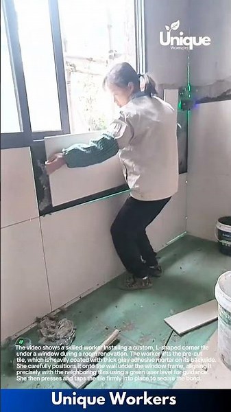 Satisfying Home Renovation: Installing a Custom L-Shaped Corner Tile