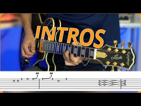 Easy BLUES INTROS Compilation! With TABS