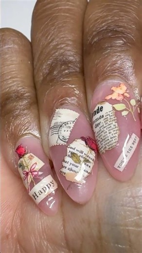 Vintage Newspaper Nails 💅🏾 📰 🥀