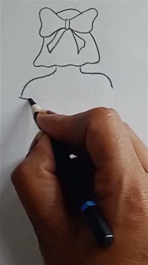 Beautiful Girl Outline Drawing 😍 | Easy Sketch Tutorial ✏️ #shorts