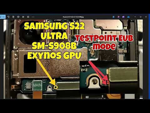 Samsung S22 Ultra SM-S908B TestPoint EUB mode for FRP Bypass with Chimera Tool.