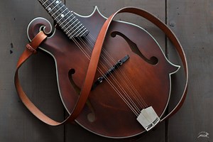 Thin Mandolin Strap | Bluegrass Mandolin Gift | Acoustic or Electric Mandolin | Leather Mandolin Strap | F-style & A-style | THIN Style - Etsy