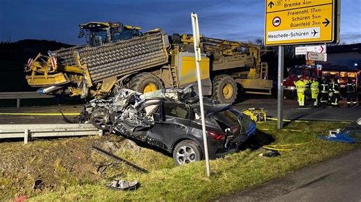26-Jährige stirbt bei Unfall auf der B55 – Straße voll gesperrt