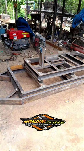 Proses Pengesetan Sasis Genset Odong Odong Jiangdong