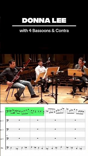 Donna Lee with 4 bassoons + contra #bassoon