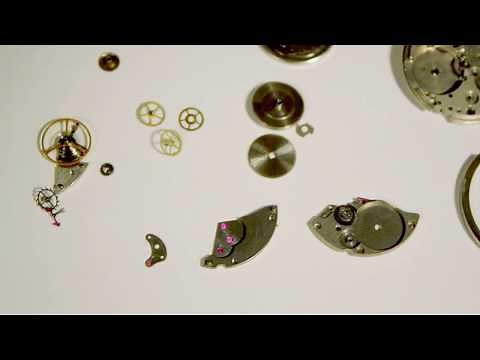 Les pièces d'une montre mécanique