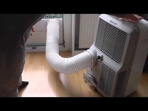 Mobile Klimaanlage Abluftschlauch an Balkon Tür Fenster Anschließen und Geräuschpegel Air Test 2021