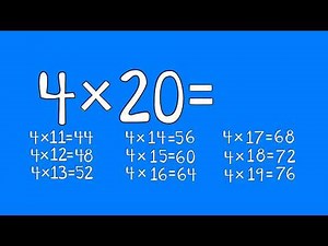 4 Times Table Song (11-20) - "The Four Rap"- 4 by Freddy Shoehorn