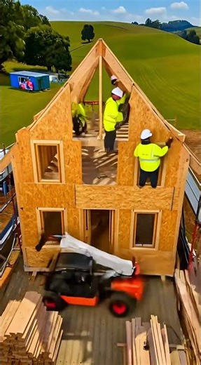 Timber Frame Farmhouse Built in Seconds