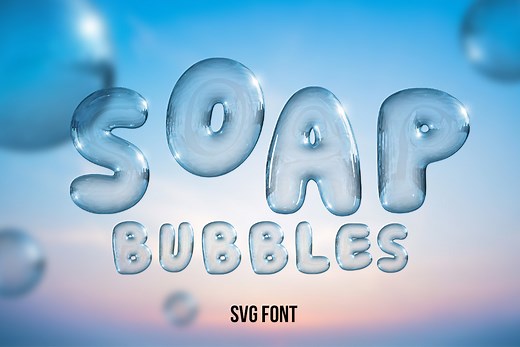 Soap Bubbles Font, a Symbol Font by Handmadefont