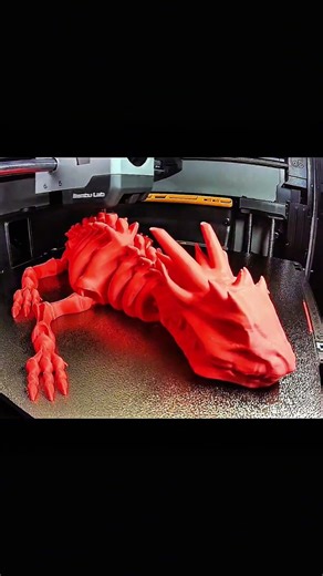 From filament to fossilized dragon 🐉#3dprinting #dragon #maker