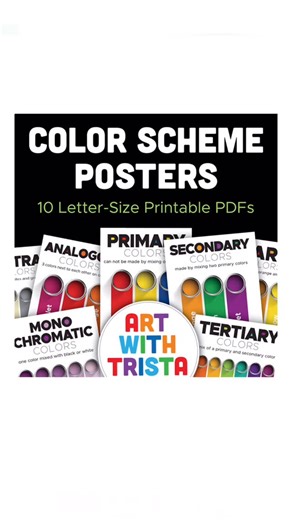 Trista Johnson | 10 COLOR SCHEME POSTERS These clean and simple color scheme posters will add some color to your art room and help your students learn and... | Instagram