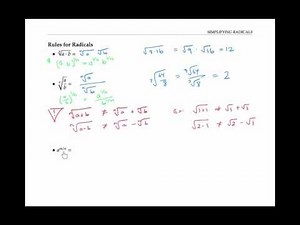 Simplifying Radicals
