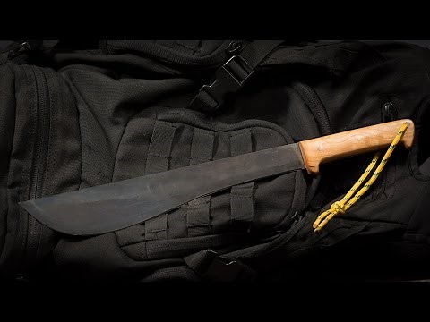 Making a Machete with No Power Tools - Survival, Prepper, Beginning Blade Makers